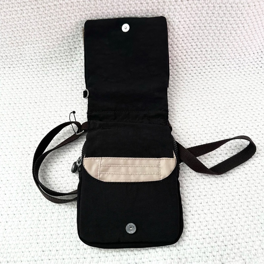 Kipling Black Nylon Live Light New Eldorado Minibag Crossbody Travel Bag No Fob - Picture 4 of 11